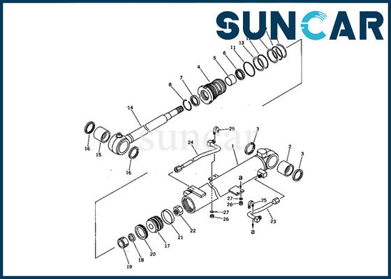 707-98-11200 jogo do selo de Replacement Oil Resistance da máquina escavadora de Kit Komatsu PC05-7 do serviço do cilindro do crescimento