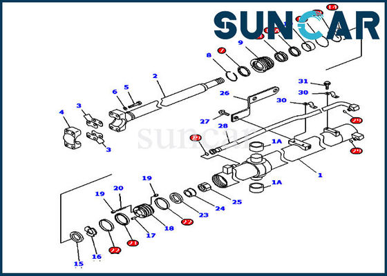707-99-36150 jogos do selo do reparo do cilindro de Kit Komatsu D85EX-15 do serviço hidráulico do elevador da lâmina
