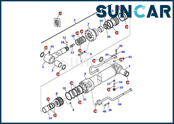707-99-35310 máquina escavadora Sealing Gasket Kit de Kit Fits Komatsu PC110R-1 PC95R-2 do selo do cilindro do braço