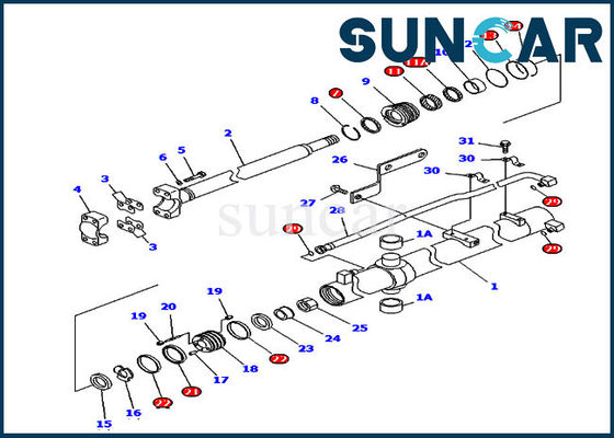 Elevador da lâmina da escavadora 707-99-36140 KOMATSU de D85EX-15 D85PX-15 que sela Kit Cylinder Repair Kits