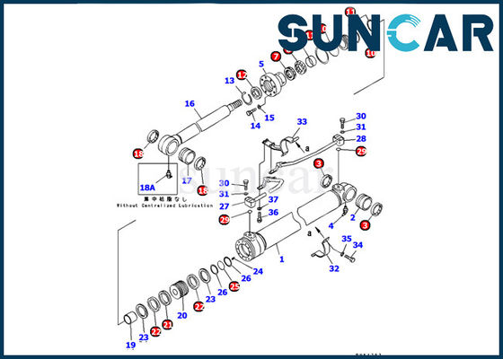 707-99-37230 máquina escavadora Boom Cylinder Seal Kit Resistance To High Pressure do jogo PC120-6 do serviço de KOMATSU