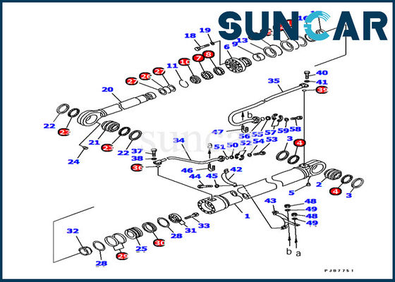 707-99-78700 jogo de reparação do cilindro do crescimento de Hydraulic Cylinder Seal Kit For PC1100SP-6 KOMATSU da máquina escavadora