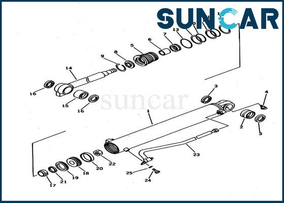 707-98-22810 jogo interno do serviço de reparações do jogo PC12UU-2 de Boom Cylinder Seal da máquina escavadora de KOMATSU