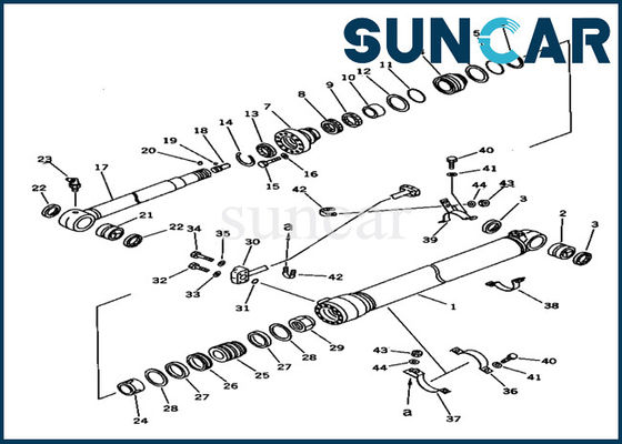 707-99-46200 jogo de Parts Suncar Repair da máquina escavadora de Kit Fits Komatsu PC150-5 do selo do cilindro do braço