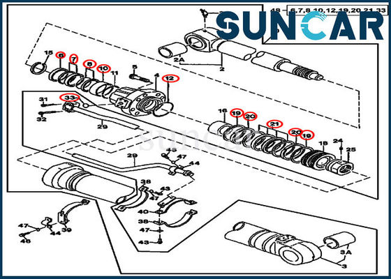 Jogo 9178284 do selo do cilindro do braço para modelos do equipamento de John Deere 230LCR 200CLC 790ELC