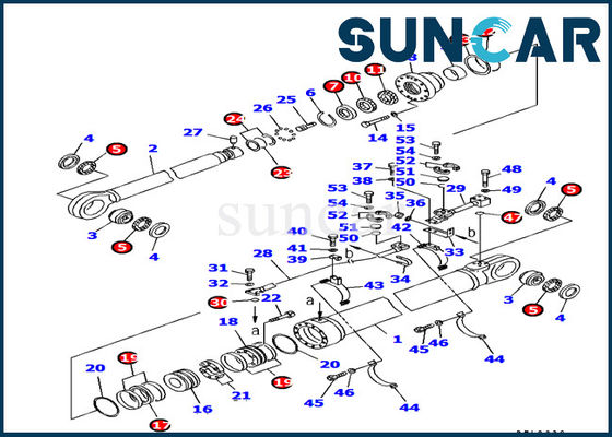 707-99-85340 cilindro do braço que sela o modelo PC1800-6 de Kit Excavator Service Kits For KOMATSU