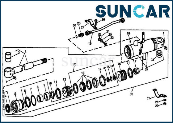 Serviço Kit For de Replacement Crowd Cylinder da máquina escavadora RE12314 690 693B John Deere