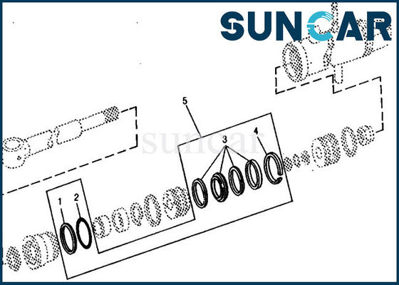 Jogo de selagem hidráulico de DEERE do jogo de reparação 690B 690 da substituição do cilindro da multidão RE15907