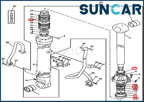 790 serviço Kit Excavator Cylinder Repair Parts da substituição do jogo AT192076 Deere do selo do crescimento