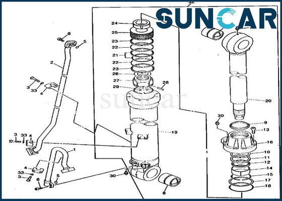 790 selo Kit Hydraulic Cylinder Sealing Kit do braço de JOHN DEERE TH102827 para a máquina escavadora