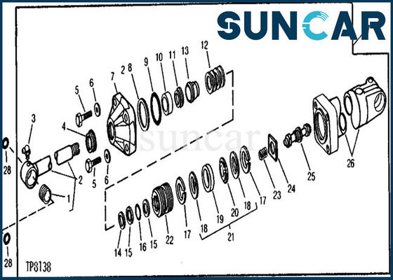 Selo do óleo Kit Boom Replacement Kits do cilindro hidráulico do elevado desempenho RE11569 Deere