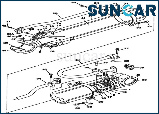 Serviço Kit Replacement Kits do cilindro do braço do selo do óleo LZ008350 do caso de CX460 CX470B