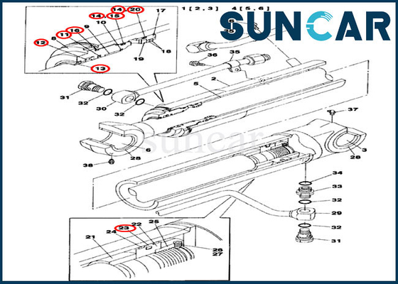Peças padrão de Kit For Cylinder Assy Replacement do selo do crescimento do caso LZ00470 de CX75SR CX80