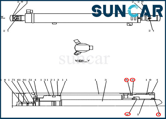Selo Kit Fits Compact Crawler Excavator CX31B CX36B do balanço do braço dos jogos PX01V00042R300 do cilindro