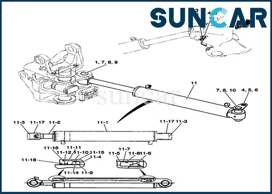Máquina escavadora Swing Cylinder Kits da esteira rolante da caixa do jogo CX50B da substituição do selo PH01V00031R400