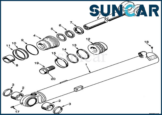 87440117 caixa do carregador do equipamento 721E 621F de Kit Replacement Kit For Heavy do selo do cilindro da inclinação da cubeta