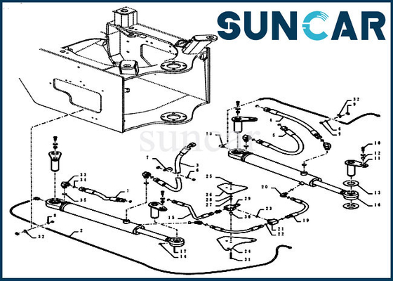 Caixa de direção do carregador 1021G 1021F de Kit Fits 84404910 do selo do reparo do cilindro hidráulico