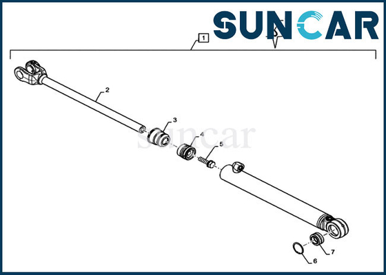 selo do óleo Kit Loader Service Kit da substituição do cilindro de direção de Case Parts 8604864 do modelo 521F