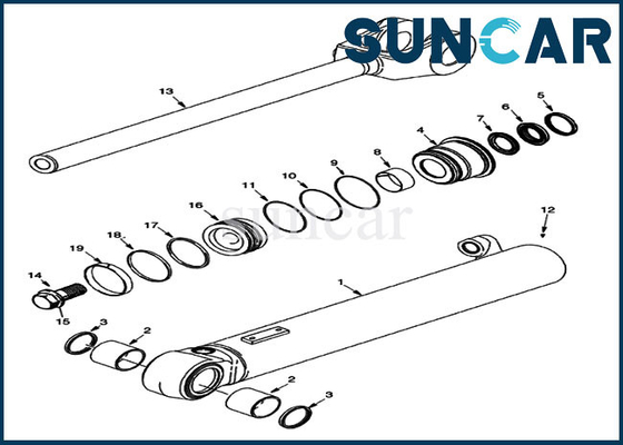 O selo Kit Case Sealing Kit For do cilindro de 84244457 elevadores modela as peças da máquina do carregador de 921F 821G 821F