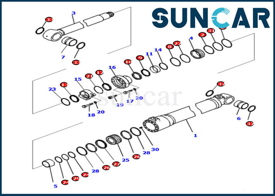 721-98-00160 o selo Kit Hydraulic Cylinder For PC210I-10 PC210LCI-10 do crescimento modela a máquina escavadora de KOMATSU