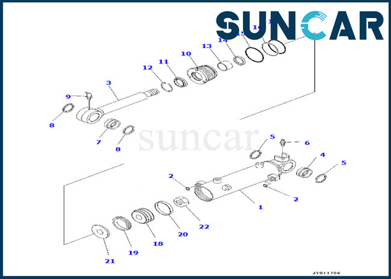 707-98-11450 selo Kit For PC22MR-3 PC20MR-3 do reparo do cilindro de lâmina de 7079811450 KOMATSU