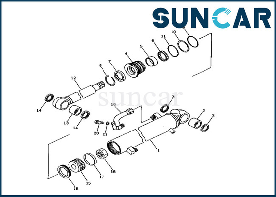 reparo de alta qualidade Kit For PC25-1 PC25R-1 do selo do cilindro do braço de 7079822200 707-98-22200 KOMATSU