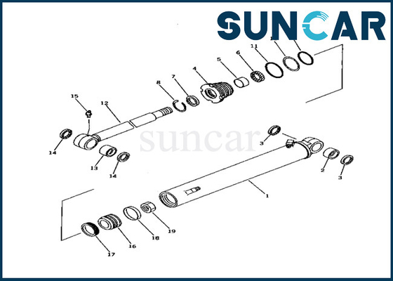 707-98-24510 selo Kit Komatsu For PC25-1 PC25R-1 PC30-7 do cilindro do balanço de 7079824510 crescimentos