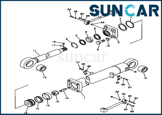 Selo Kit Hydraulic Cylinder do braço 207-63-66100 2076366100 para a máquina escavadora Komatsu de PC300-1 PC300LC-2