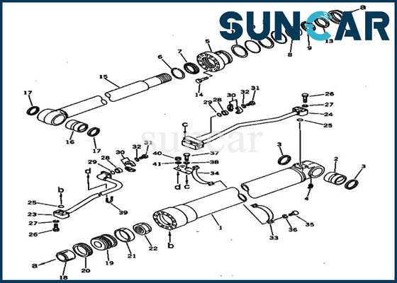 207-63-52100 equipamento pesado de Kit Applicable To Komatsu PC300-3 PC300LC-3 do selo do cilindro do crescimento