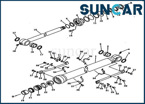 207-63-72100 2076372100 cilindro Assy Komatsu de Kit Service Kit For PC300-3 PC300LC-3 do selo da cubeta