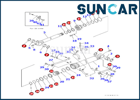 707-99-59750 serviço Kit Komatsu For PC350LC/NLC-8 PC360LC/NLC-10 do cilindro de 7079959750 cubetas