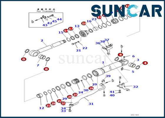 Jogo 707-99-59141 7079959141 KOMATSU do selo do cilindro do crescimento para o jogo do serviço do cilindro do crescimento de PC360LC-10 PC360NLC-10