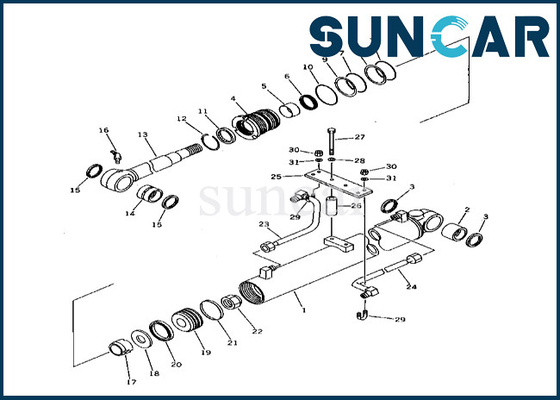 jogo da selagem do cilindro do braço de Kit For PC38UU-1 KOMATSU do selo do cilindro do braço de 21X-63-02020 21X6302020