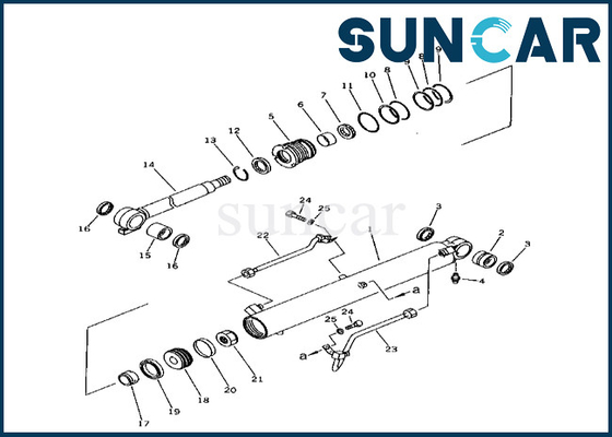 jogo da selagem do cilindro do crescimento de Kit Komatsu Fits PC38UU-1 do selo do cilindro do crescimento de 21X-63-02010 21X6302010