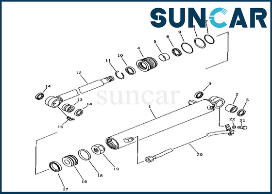 jogo da selagem do cilindro da cubeta de Kit Fits PC38UU-1 KOMATSU do selo do cilindro da cubeta de 21X6302030 21X-63-02030