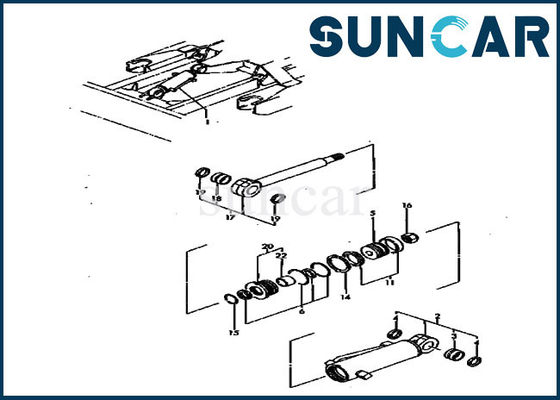 Assy PC30FR-1 KOMATSU do cilindro de Kit For YM172142-72571 YM17214272571 do selo do reparo da lâmina