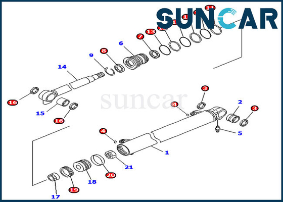 707-98-24330 7079824330 equipamento pesado de Kit Fits PC35MR-3 PC30MR-2 KOMATSU do selo do cilindro do crescimento