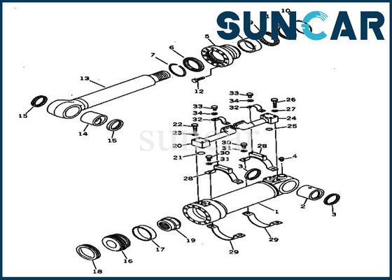 Máquina escavadora inferior dos modelos de Kit For 208-63-94100 PC400LC-3 PC400-3 KOMATSU do selo do cilindro da descarga
