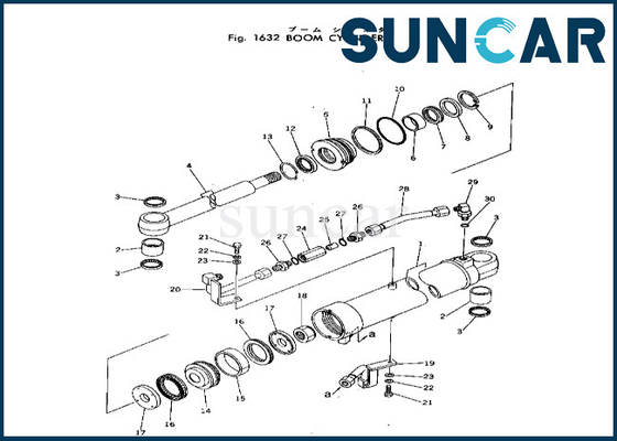 O jogo 20T-63-56103 20T6356103 KOMATSU do selo do cilindro do crescimento cabe o jogo da selagem do cilindro do crescimento PC40-2