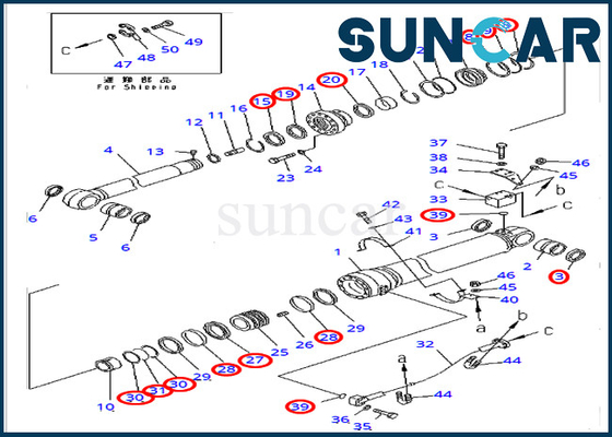 707-99-69740 jogo de Hydraulic Oil Seal da máquina escavadora de Kit Fits Komatsu PC400-7 do reparo do selo do cilindro do braço