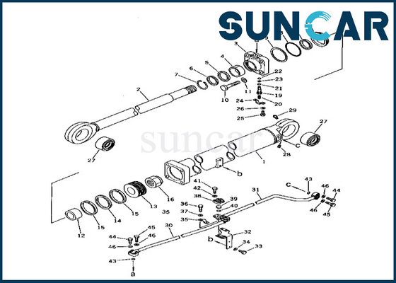 Jogo 2086355300 208-63-55300 KOMATSU do selo do cilindro do crescimento para o jogo da selagem do cilindro do crescimento de PC400-1 PC400LC-1