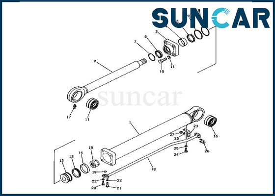 KOMATSU 208-63-75300 de alta qualidade selo Kit For PC400-1 PC400LC-1 do cilindro de 2086375300 cubetas