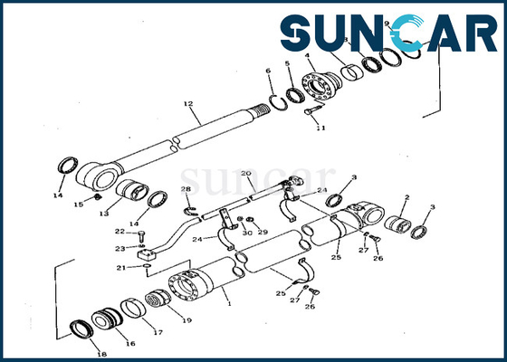 208-63-74100 2086374100 jogo de reparação do cilindro da cubeta de Kit Komatsu Fits PC400-3 PC400LC-3 do selo do cilindro da cubeta