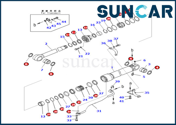 707-99-72061 7079972061 jogo da selagem do cilindro do crescimento de Kit For PC490-10 PC490LC-10 KOMATSU do selo do cilindro do crescimento