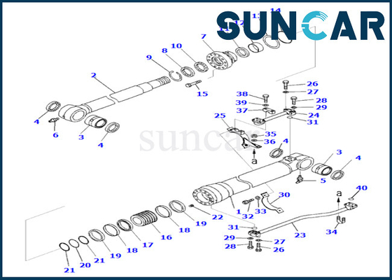 Selo Kit Remover Cylinder Repair Kit do cilindro do removedor 7079937090 707-99-37090 ajustes PC490LC-10 PC490LC-11 KOMATSU