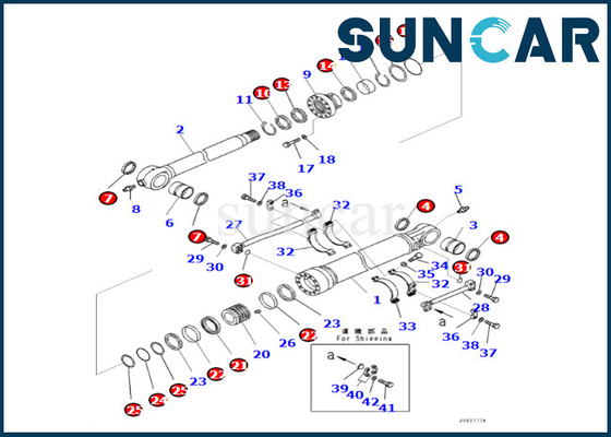 707-99-72120 7079972120 jogo da selagem do cilindro da cubeta de Kit For PC500LC-8R PC500LC-8 KOMATSU do selo do cilindro da cubeta