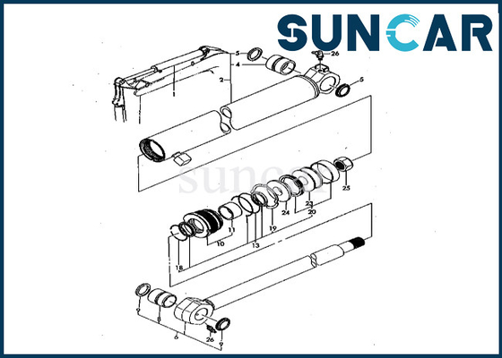 Selo Kit Komatsu YM172151-72020 YM17215172020 do cilindro do braço para o jogo da selagem do cilindro do braço PC50FR-1