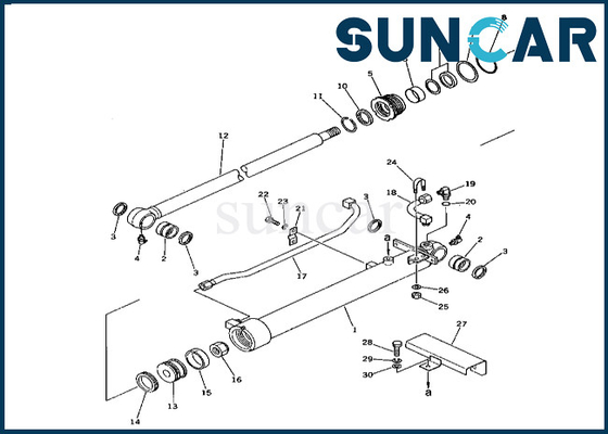 201-63-76100 2016376100 jogo do selo do reparo do cilindro da cubeta de Kit For PC60-3 KOMATSU do selo do cilindro da cubeta