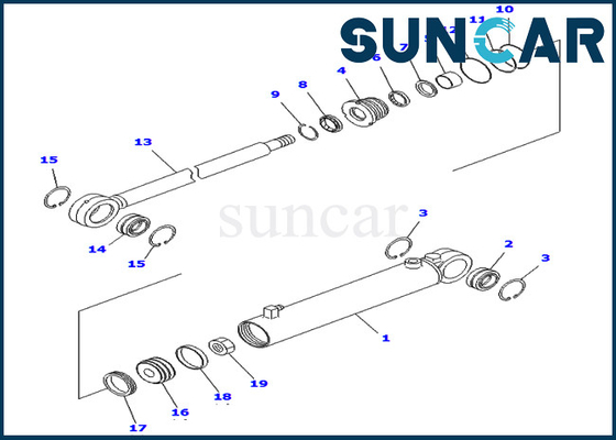Jogo de selagem 707-99-26940 reparo Kit For KOMATSU PC400LC-6Z do selo do cilindro do Looper de 7079926940 tubulações