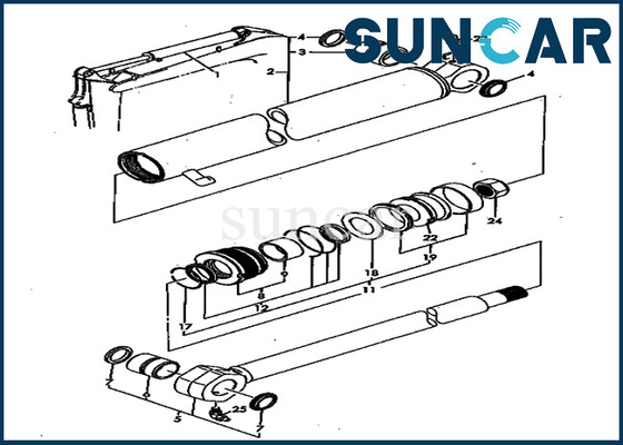 Selo Kit Hydraulic Cylinder do braço das peças YM172164-72330 YM17216472330 de PC40FR-1 KOMATSU
